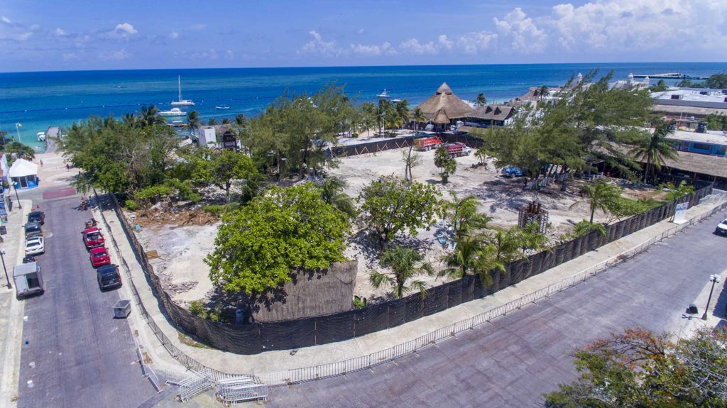 noticias de Puerto Morelos nuevo parque remodeloado foto aerea con drone phantom 4